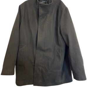 Marc New York Black Trench Coat with Modern Minimalist Design